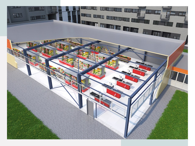 Строительство магазинов в Морозовск от 616 руб. за м²