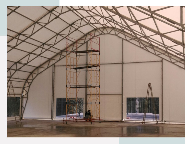 Шатровые ангары в Морозовске