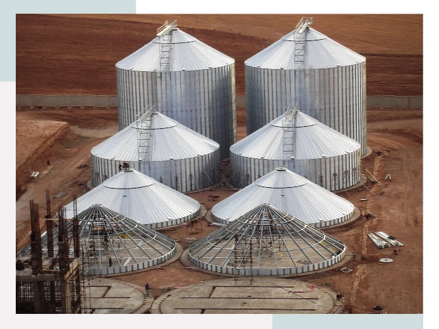 Строительство зерновых силосов в Морозовске